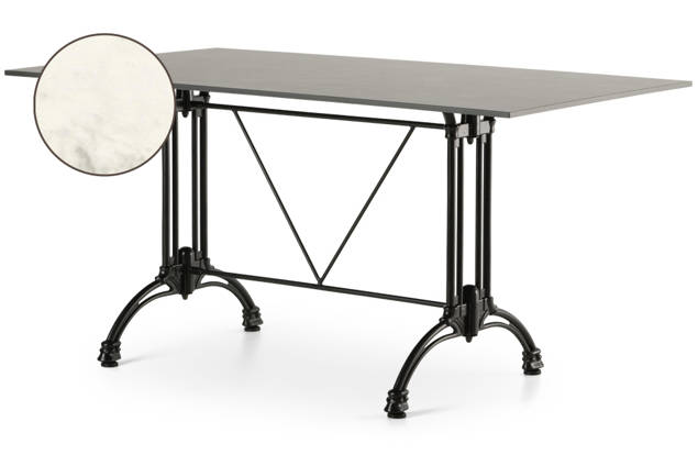 Titanic Table de jardin aluminium 120x80 cm
