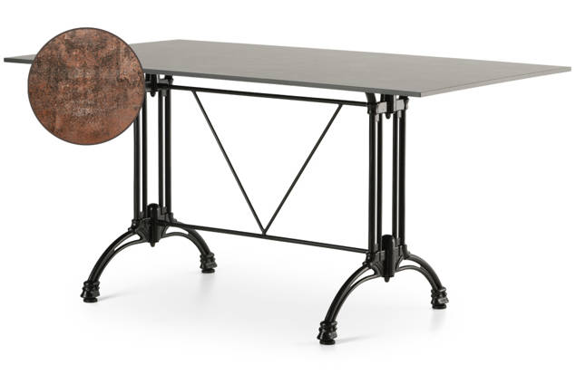 Titanic Table de jardin aluminium 130x80 cm