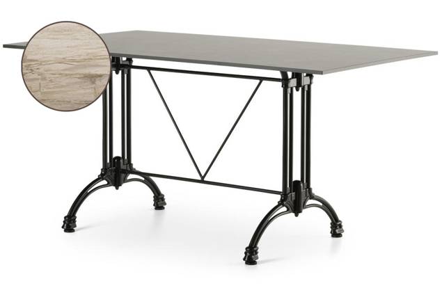 Titanic Table de jardin aluminium 140x90 cm