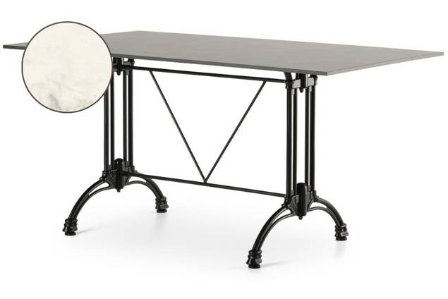 Titanic Table de jardin aluminium 120x80 cm