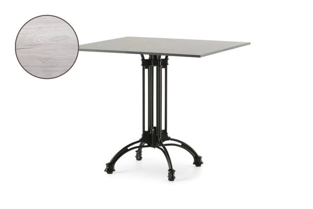 Titanic Table de jardin aluminium 80x80 cm