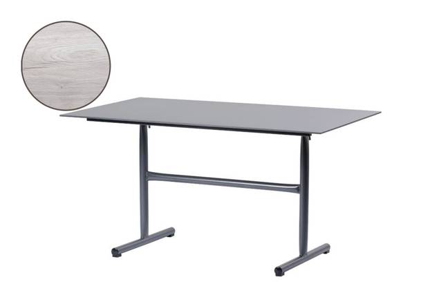 Titlis Table de jardin pliante acier 120x80 cm