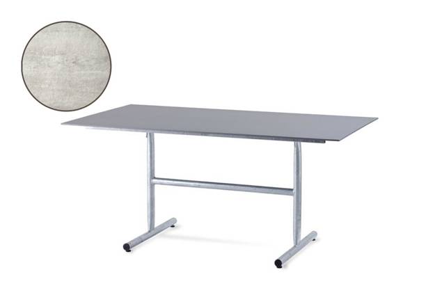 Titlis Gartentisch klappbar Stahl 140x80 cm