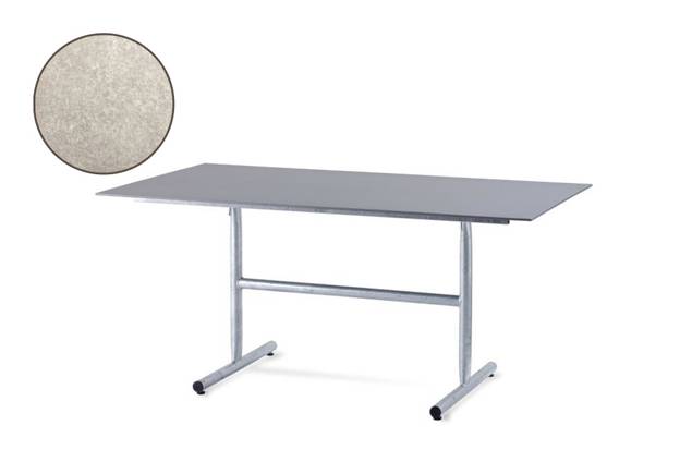 Titlis Table de jardin pliante acier 120x70 cm
