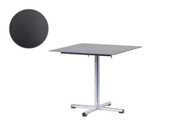 Titlis Table de jardin pliante acier 80x80 cm