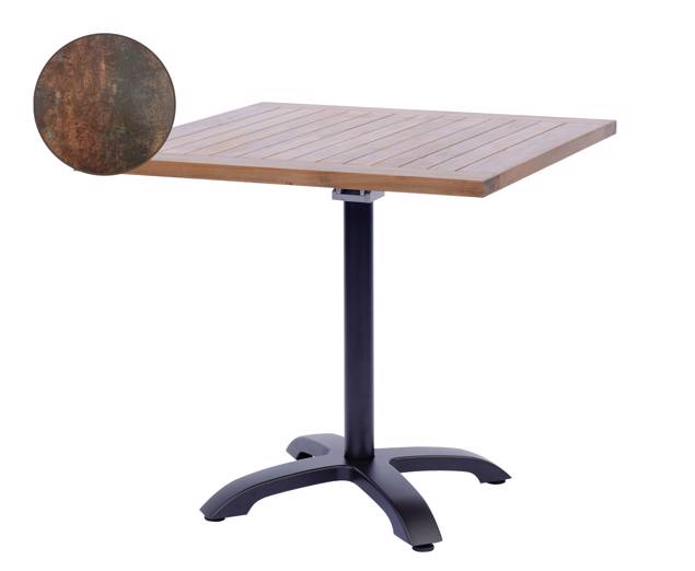 Trento II Table de jardin pliante aluminium 70x70 cm