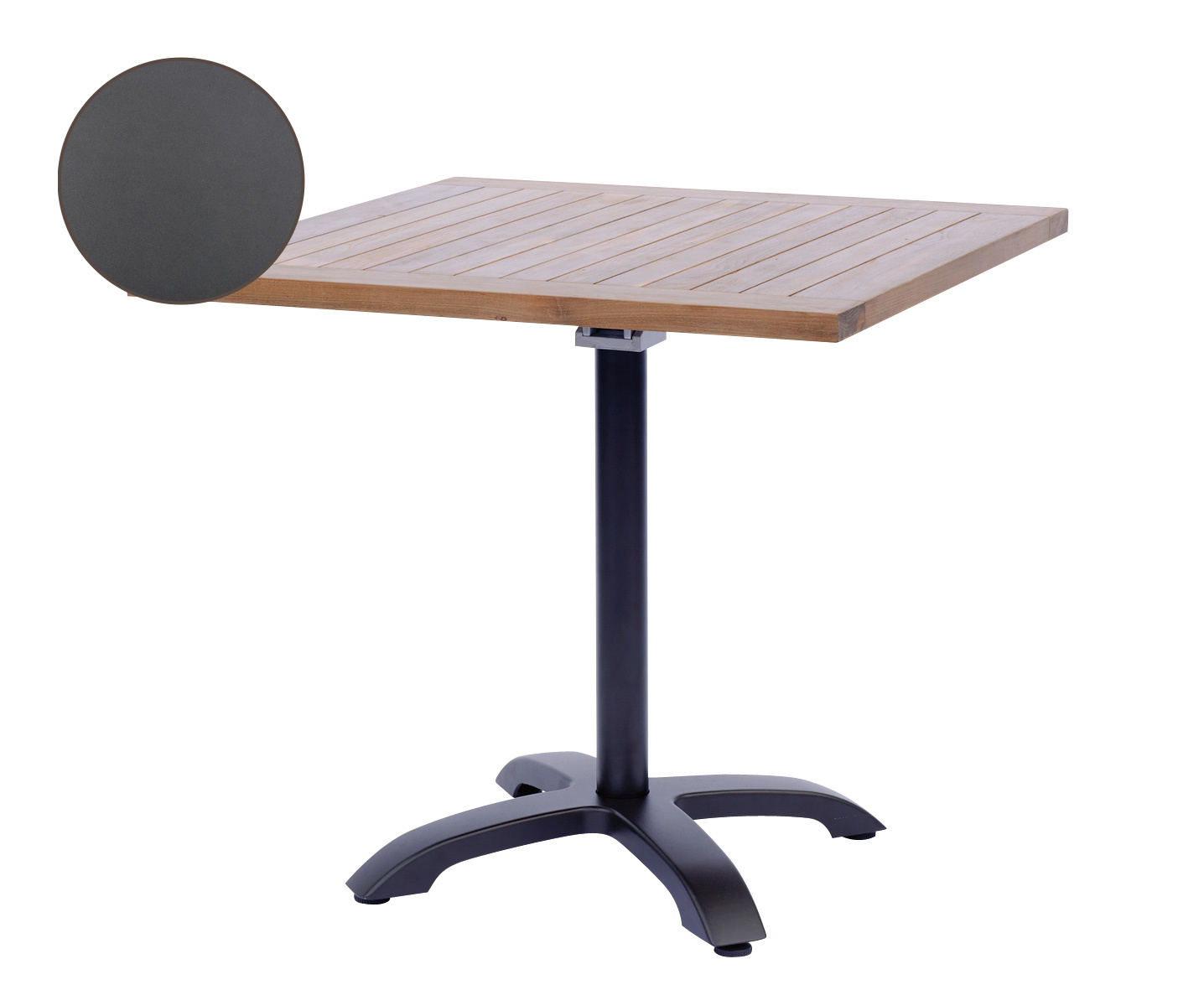 Gartentisch klappbar Aluminium 70x70 cm TRENTO II Hunn Gartenmöbel
