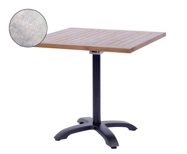 Trento II Table de jardin pliante aluminium 70x70 cm