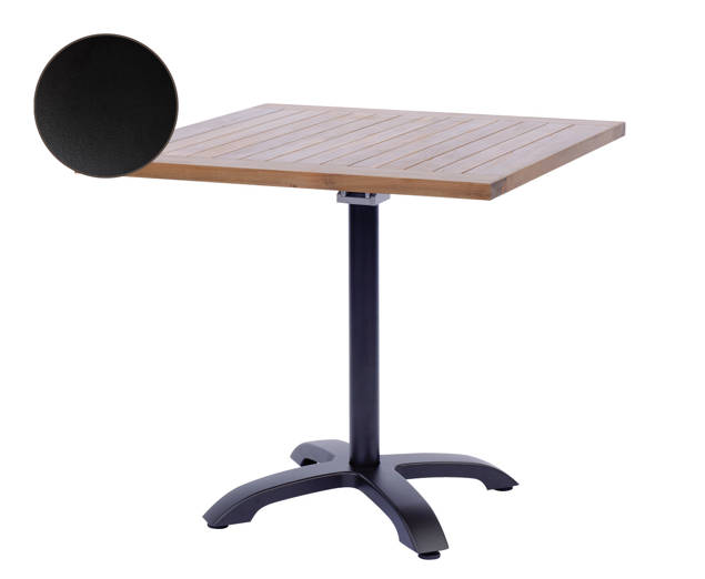 Trento II Table de jardin pliante aluminium 70x70 cm