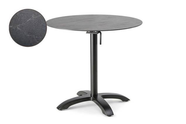 Trento II Table de jardin pliante aluminium Ø 80 cm
