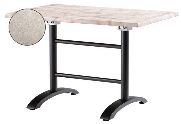 Trento II Table de jardin pliante aluminium 140x80 cm