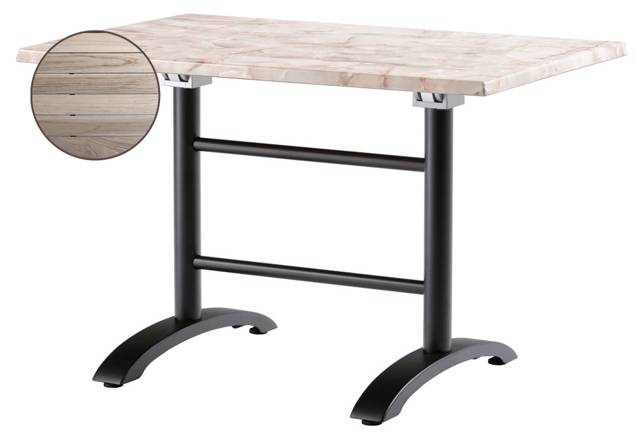 Trento II Table de jardin pliante aluminium 120x70 cm