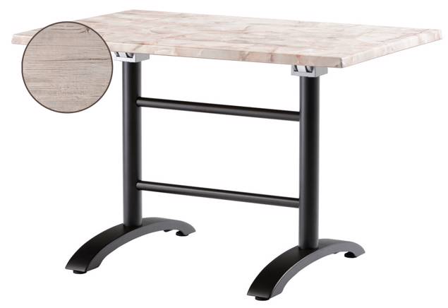 Trento II Table de jardin pliante aluminium 120x70 cm