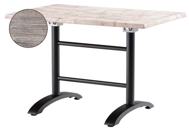 Trento II Table de jardin pliante aluminium 120x70 cm