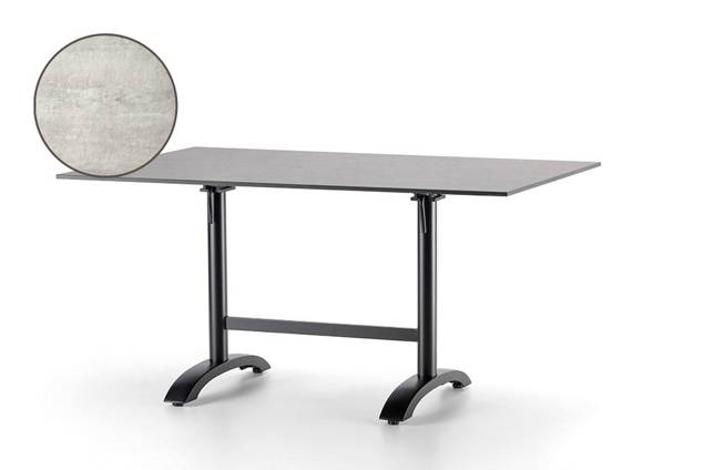 Trento II Table de jardin pliante aluminium 120x80 cm
