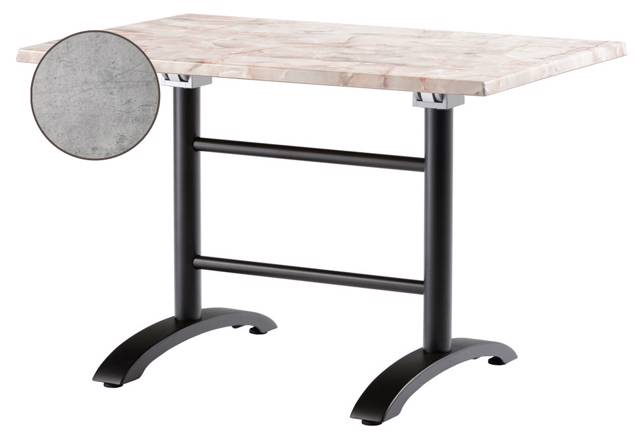 Trento II Table de jardin pliante aluminium 120x70 cm