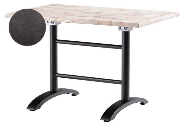 Trento II Table de jardin pliante aluminium 140x80 cm