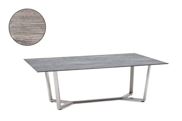 Uri Loungetisch Edelstahl 120x70 cm