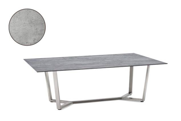 Uri Table de salon acier inoxydable 140x80 cm