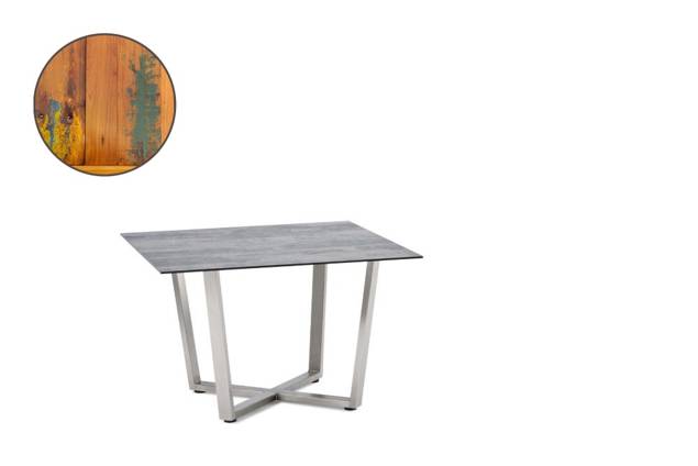 Uri Loungetisch Edelstahl 80x80 cm