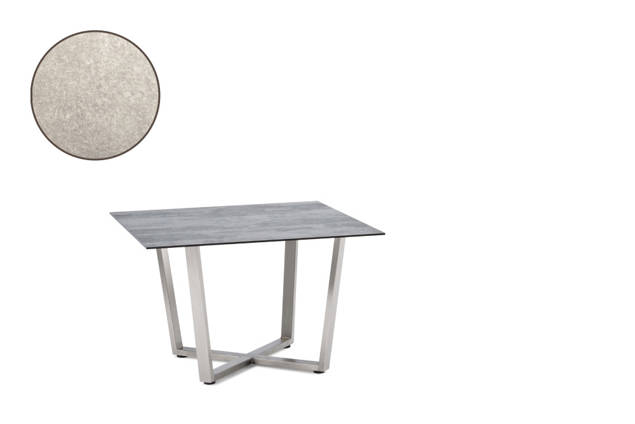 Uri Table de salon acier inoxydable 70x70 cm