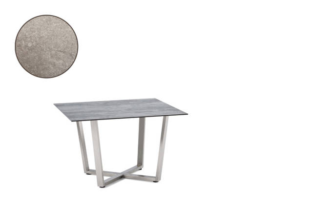 Uri Table de salon acier inoxydable Ø 115 cm