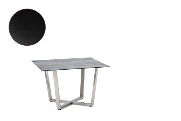 Uri Table de salon acier inoxydable 100x100 cm