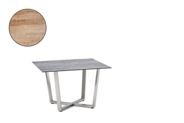 Uri Loungetisch Edelstahl Ø 80 cm