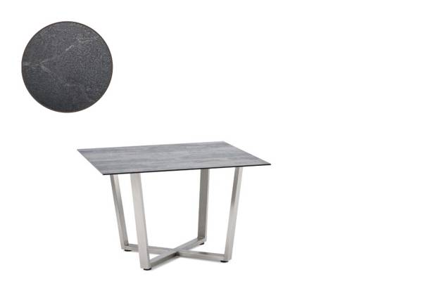 Uri Table de salon acier inoxydable 70x70 cm