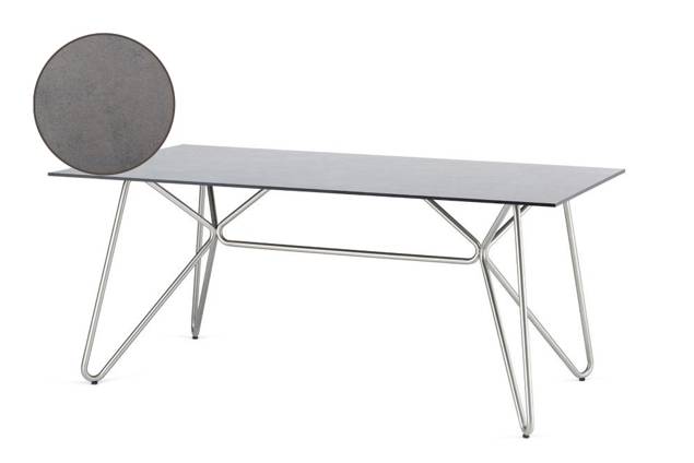 Valencia Gartentisch rund Edelstahl 200x100 cm