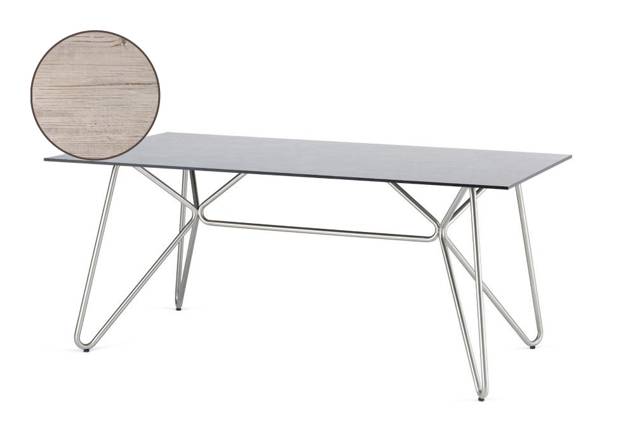 Valencia Gartentisch rund Edelstahl 200x100 cm
