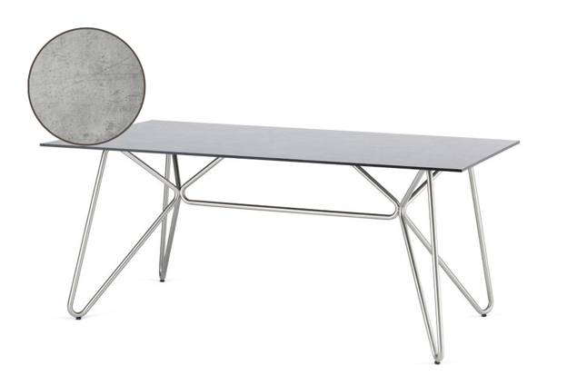 Valencia Gartentisch rund Edelstahl 160x90 cm