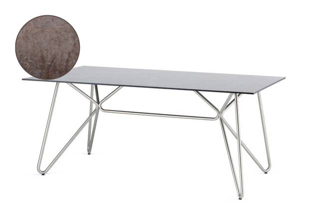 Valencia Gartentisch rund Edelstahl 200x100 cm