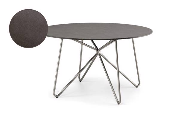 Valencia Table de jardin ronde acier inoxydable Ø 115 cm