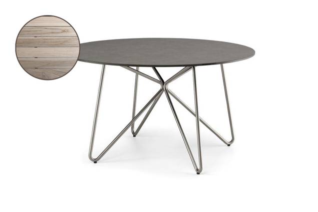 Valencia Table de jardin ronde acier inoxydable Ø 120 cm