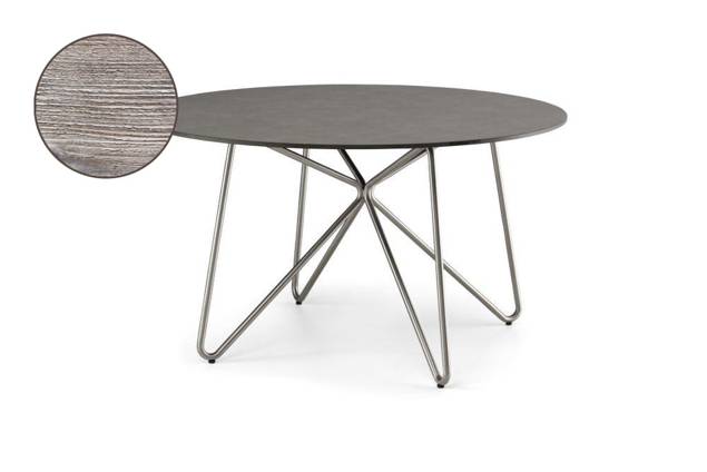 Valencia Table de jardin ronde acier inoxydable Ø 130 cm