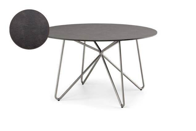 Valencia Table de jardin ronde acier inoxydable Ø 115 cm