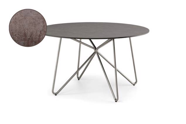 Valencia Table de jardin ronde acier inoxydable Ø 115 cm