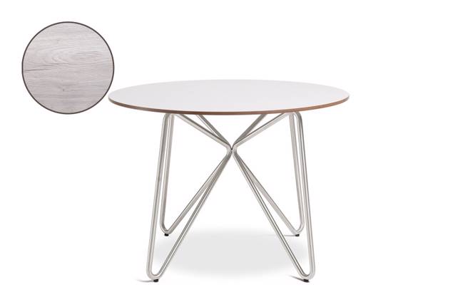 Valencia Table de jardin ronde acier inoxydable 80x80 cm
