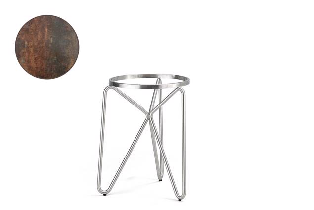 Valencia Table de jardin ronde acier inoxydable Ø 70 cm