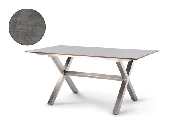 Xenia Table de jardin acier inoxydable 160x90 cm