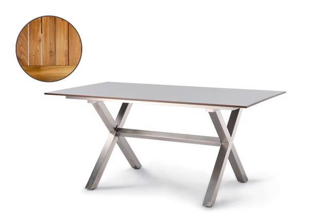 Xenia Table de jardin acier inoxydable 200x100 cm