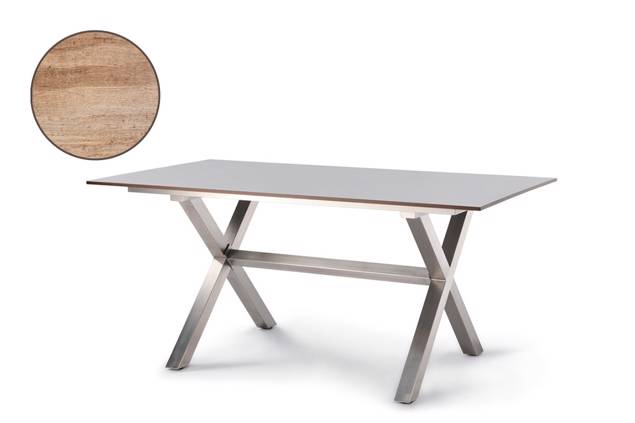 Xenia Table de jardin acier inoxydable 200x100 cm