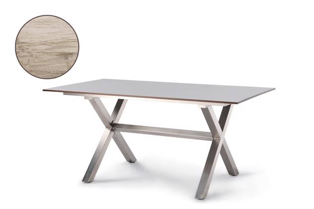 Xenia Table de jardin acier inoxydable 200x100 cm