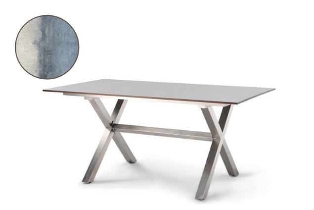 Xenia Table de jardin acier inoxydable 200x100 cm
