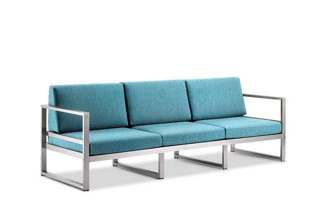 Rubin Banc de lounge 3 places acier inoxydable