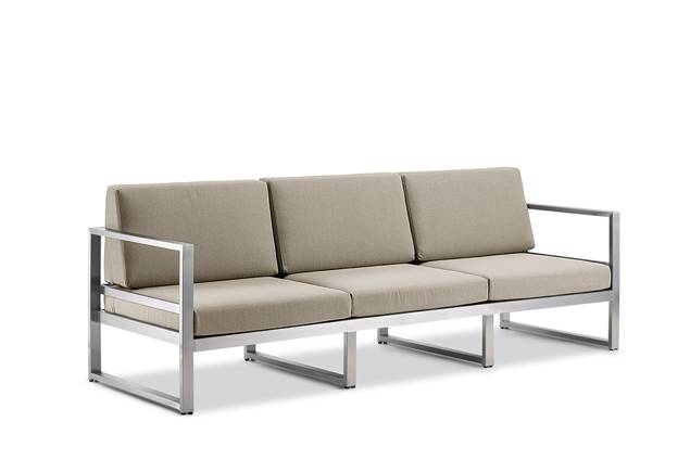 Rubin Banc de lounge 3 places acier inoxydable