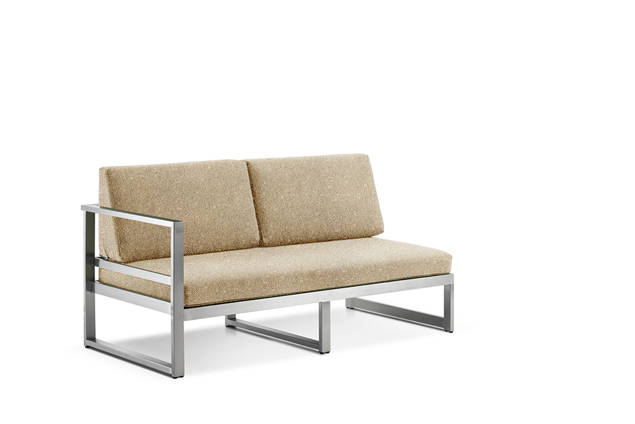 Rubin Banc de lounge 2 places droite acier inoxydable