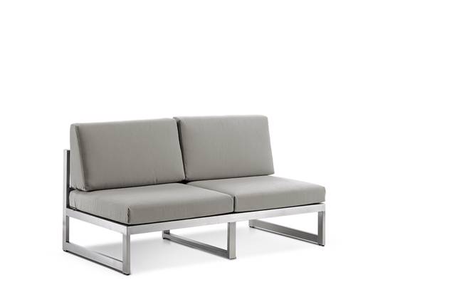 Rubin Banc de lounge 2 places acier inoxydable