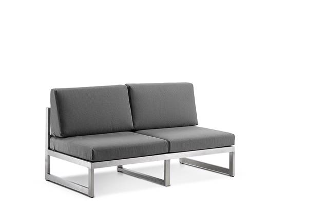 Rubin Banc de lounge 2 places acier inoxydable